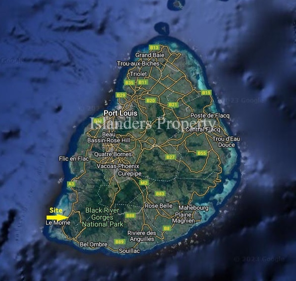 Land For Sale At Cotteau Raffin , Le Morne Agence Immobiliere Ile